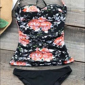 NWT - Tankini-style Swimsuit with Ruching